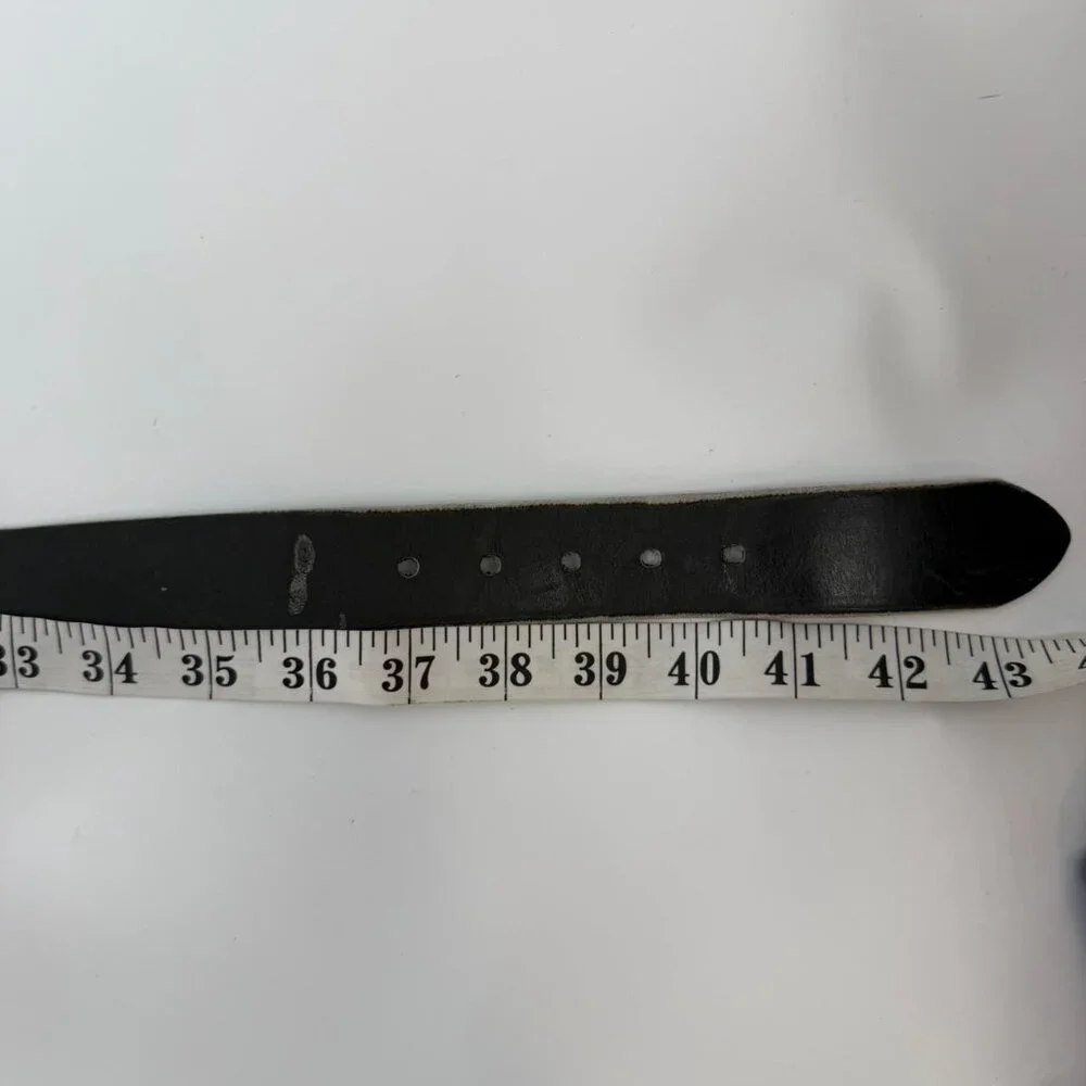 Levi’s Leather Belt Black Vintage Metal Logo Buckle